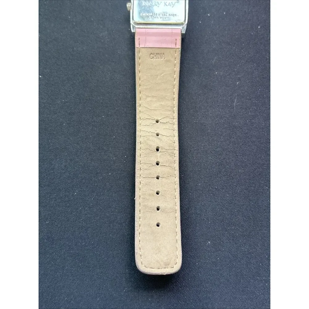 Mary Kay Silver Tone Case Pink Dial And Band Women’s Quartz Watch